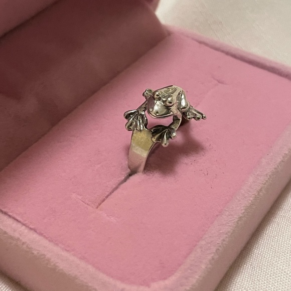 Vintage 90s  Silver Frog Ring Size 6.5 - Picture 4 of 7